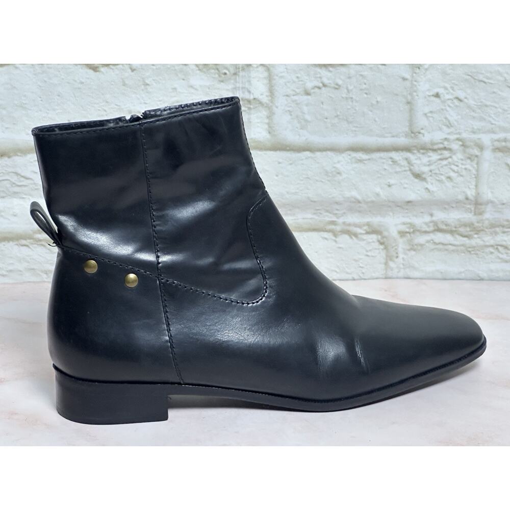 Talbots Women's Ankle Short Black Boots Size 6 1/2 Leather Uppers - Picture 14 of 16
